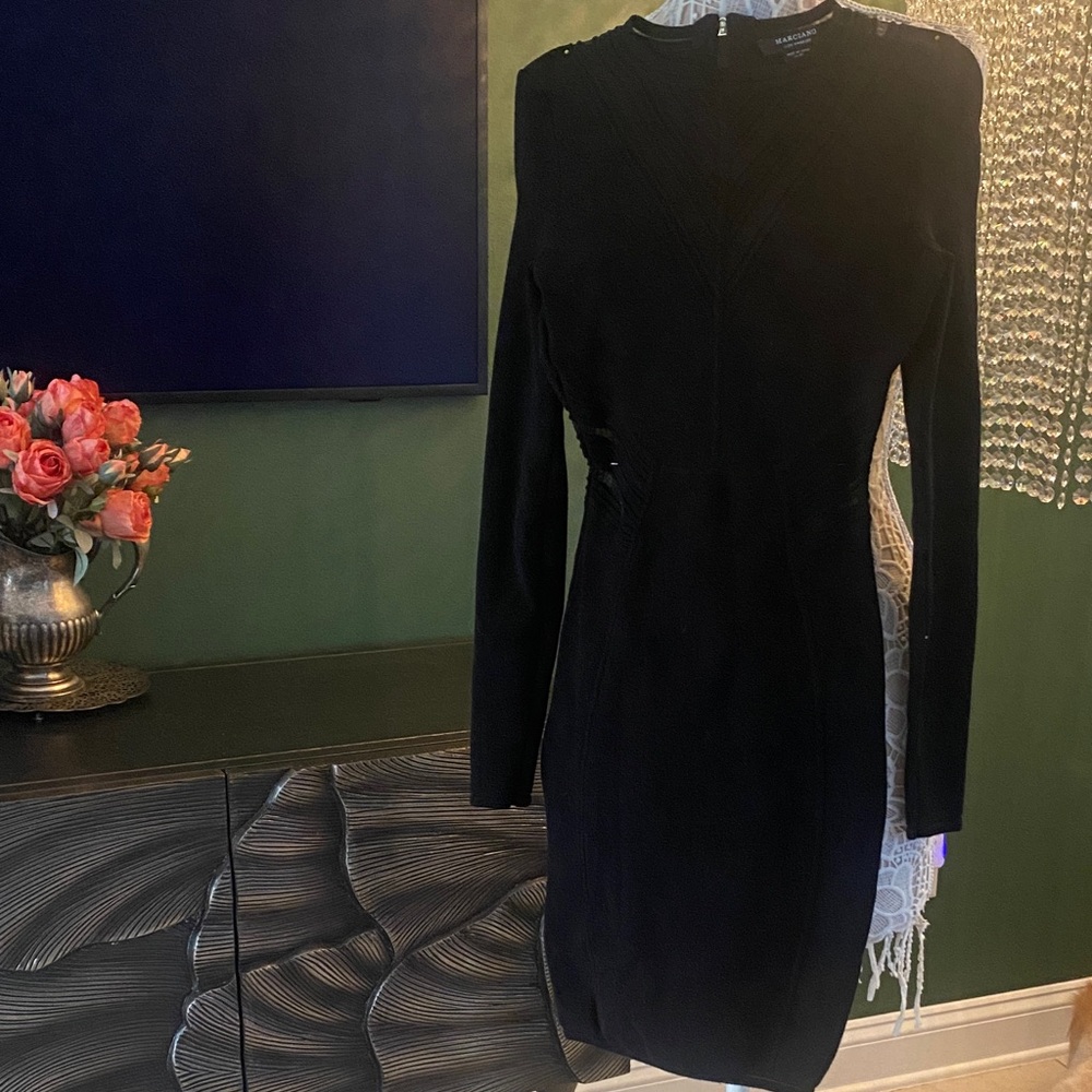 Marciano Black Long Sleeve Dress